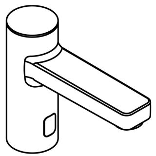 Электронный смеситель для раковины Kludi Zenta на одну подводку хром 3810505